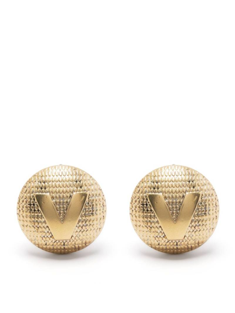 VETEMENTS V-logo stud earring - Gold von VETEMENTS