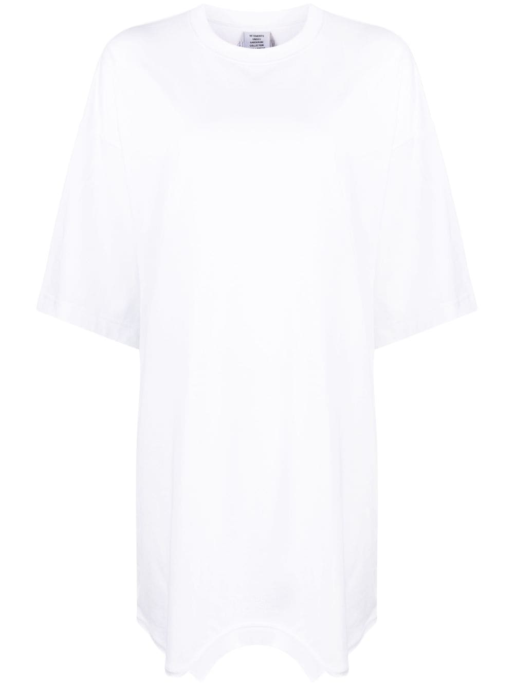 VETEMENTS asymmetric-hem short-sleeve T-shirt - White von VETEMENTS