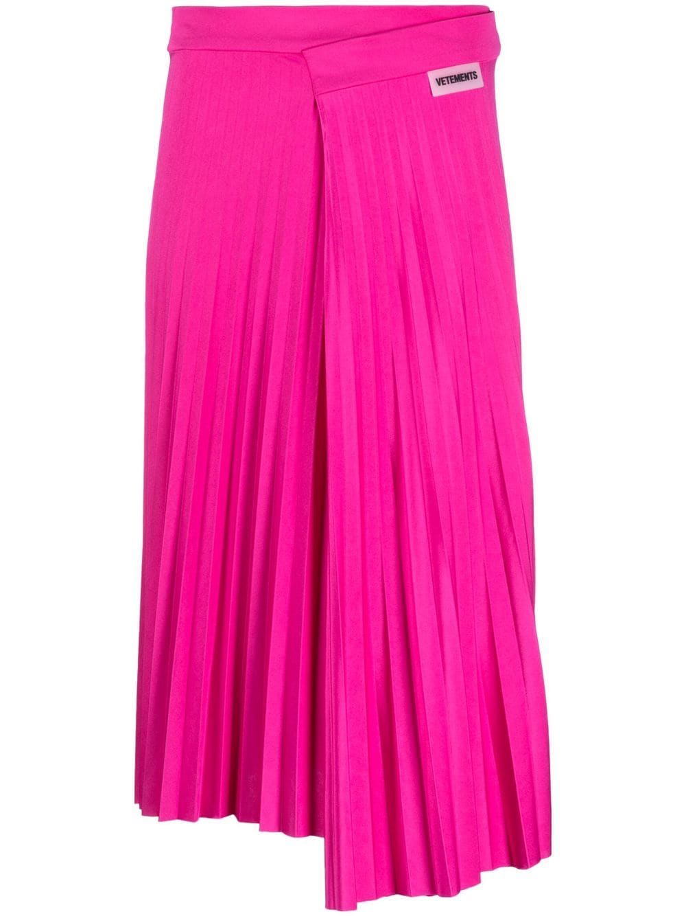 VETEMENTS asymmetric pleated midi skirt - Pink von VETEMENTS