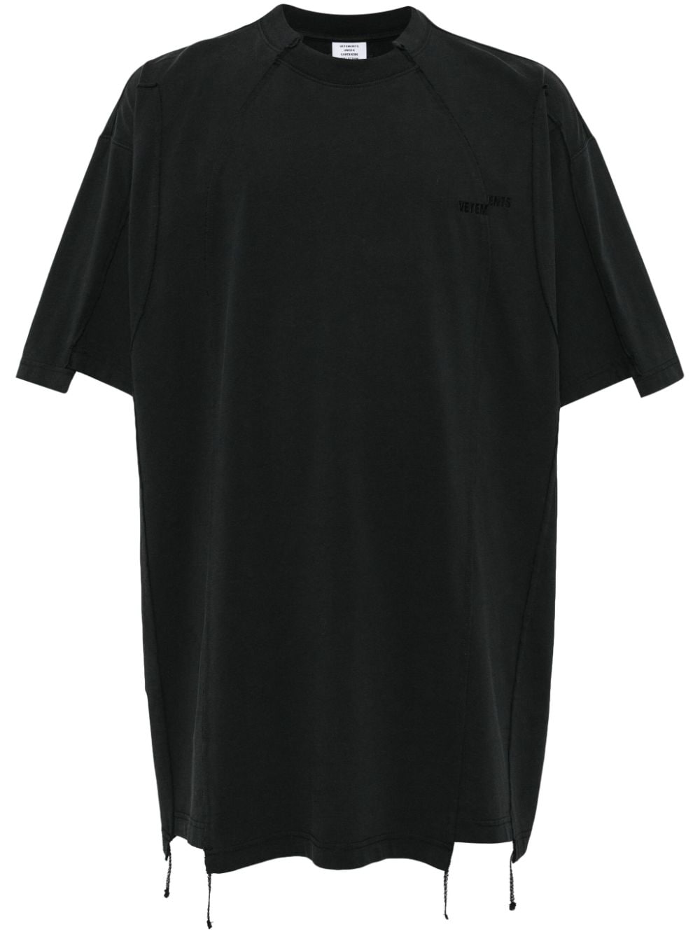 VETEMENTS embroidered cotton t-shirt - Black von VETEMENTS