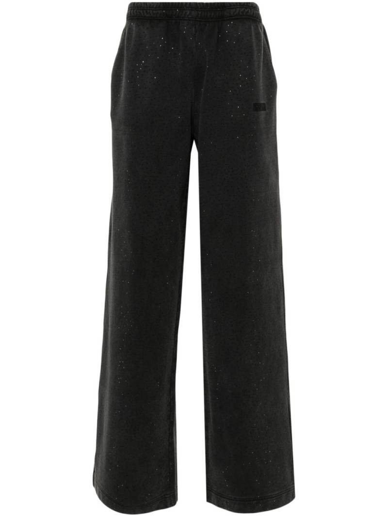 VETEMENTS crystal-embellished track pants - Black von VETEMENTS