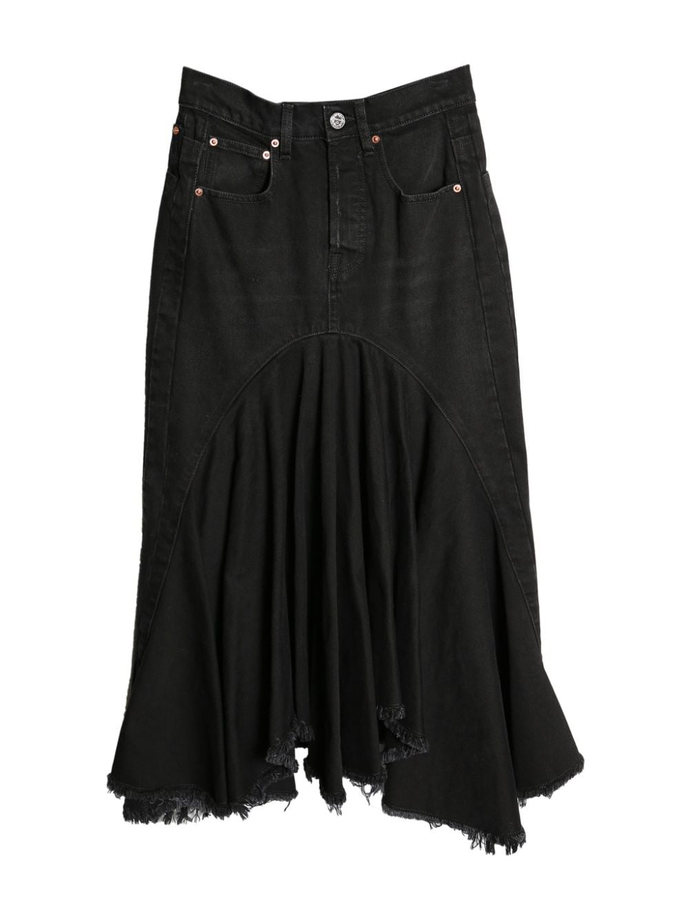 VETEMENTS denim midi skirt - Black von VETEMENTS