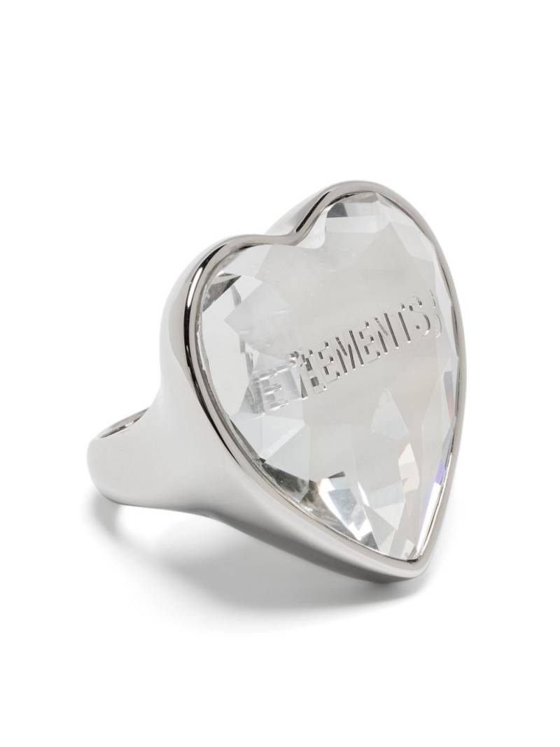 VETEMENTS heart-gem ring - Silver von VETEMENTS