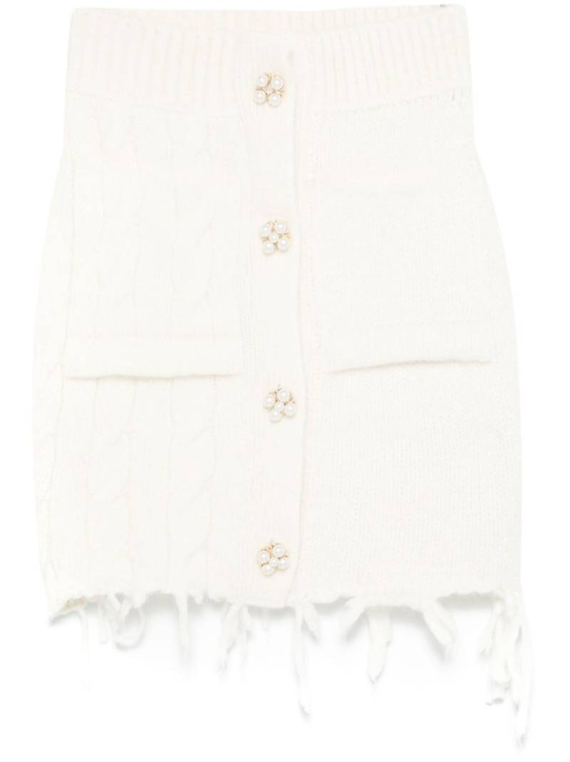 VETEMENTS knitted mini skirt - White von VETEMENTS