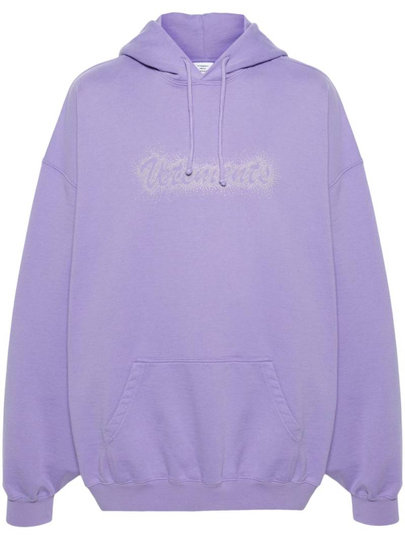 VETEMENTS logo-embellished jersey hoodie - Purple von VETEMENTS