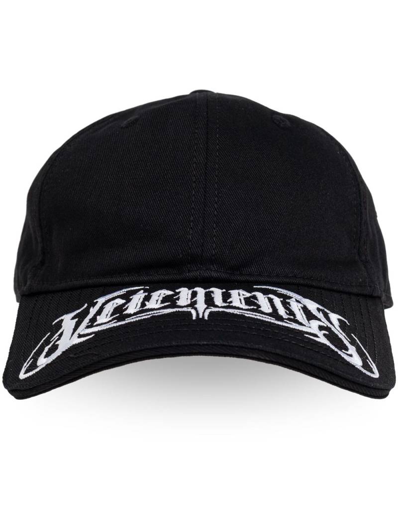 VETEMENTS logo-embroidered cap - Black von VETEMENTS