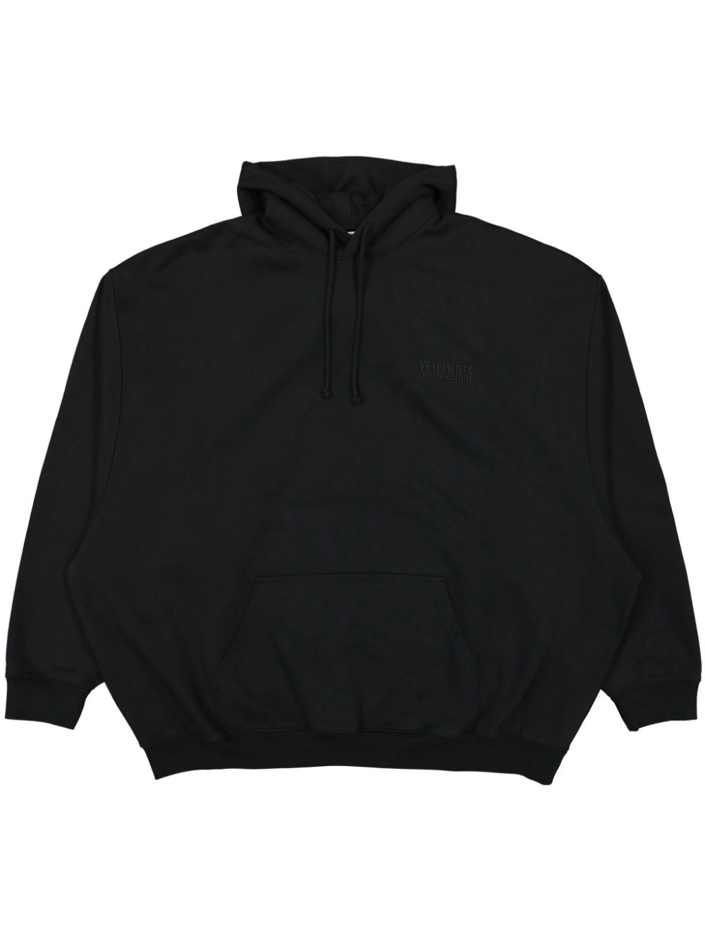 VETEMENTS logo-embroidered hoodie - Black von VETEMENTS