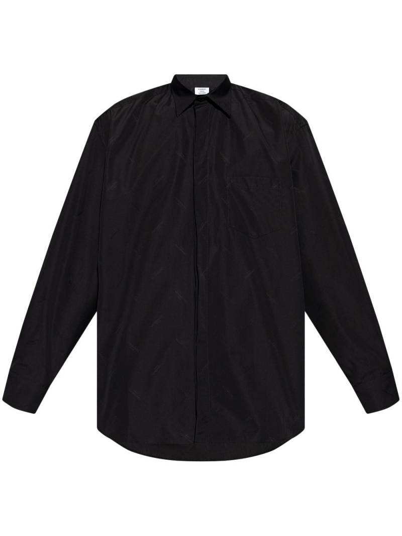 VETEMENTS logo-embroidered shirt - Black von VETEMENTS