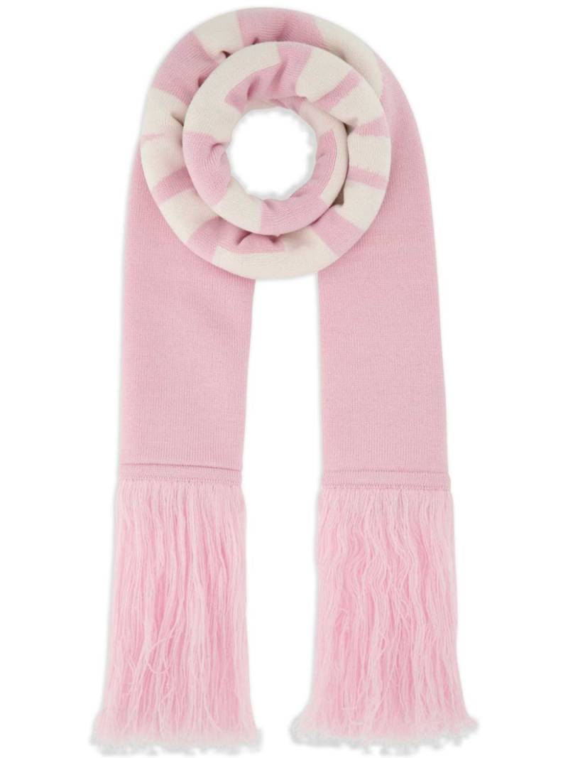 VETEMENTS logo fringed scarf - Pink von VETEMENTS