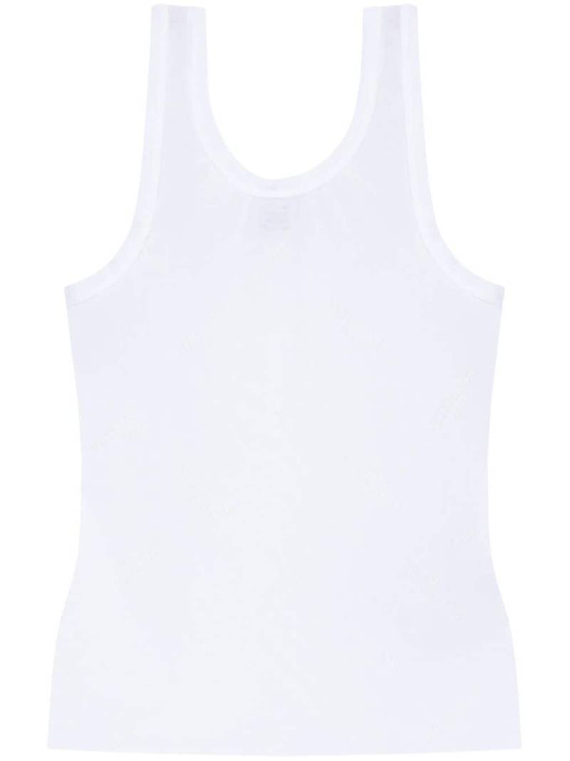 VETEMENTS logo-jacquard tank top - White von VETEMENTS