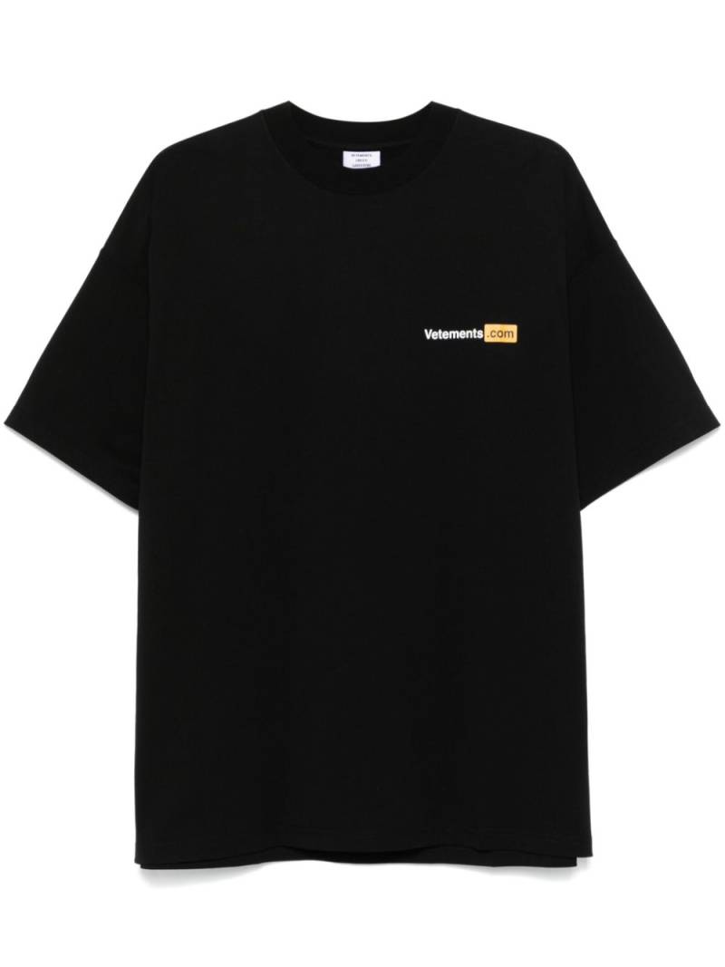 VETEMENTS logo-print T-shirt - Black von VETEMENTS