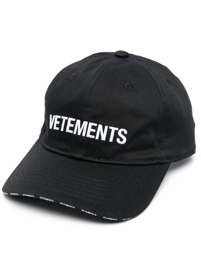 VETEMENTS logo-print baseball cap - Black von VETEMENTS