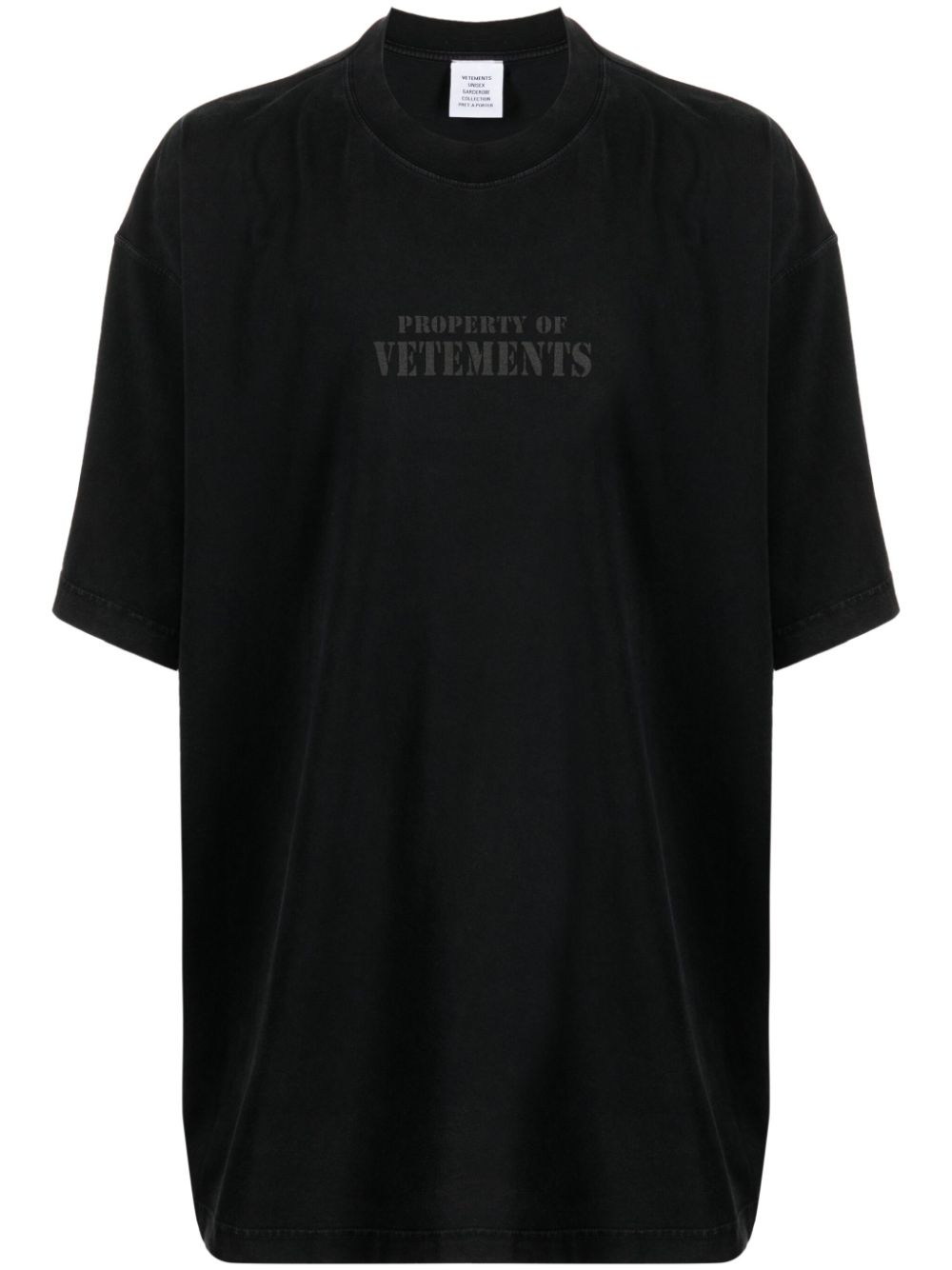 VETEMENTS logo-print cotton T-shirt - Black von VETEMENTS