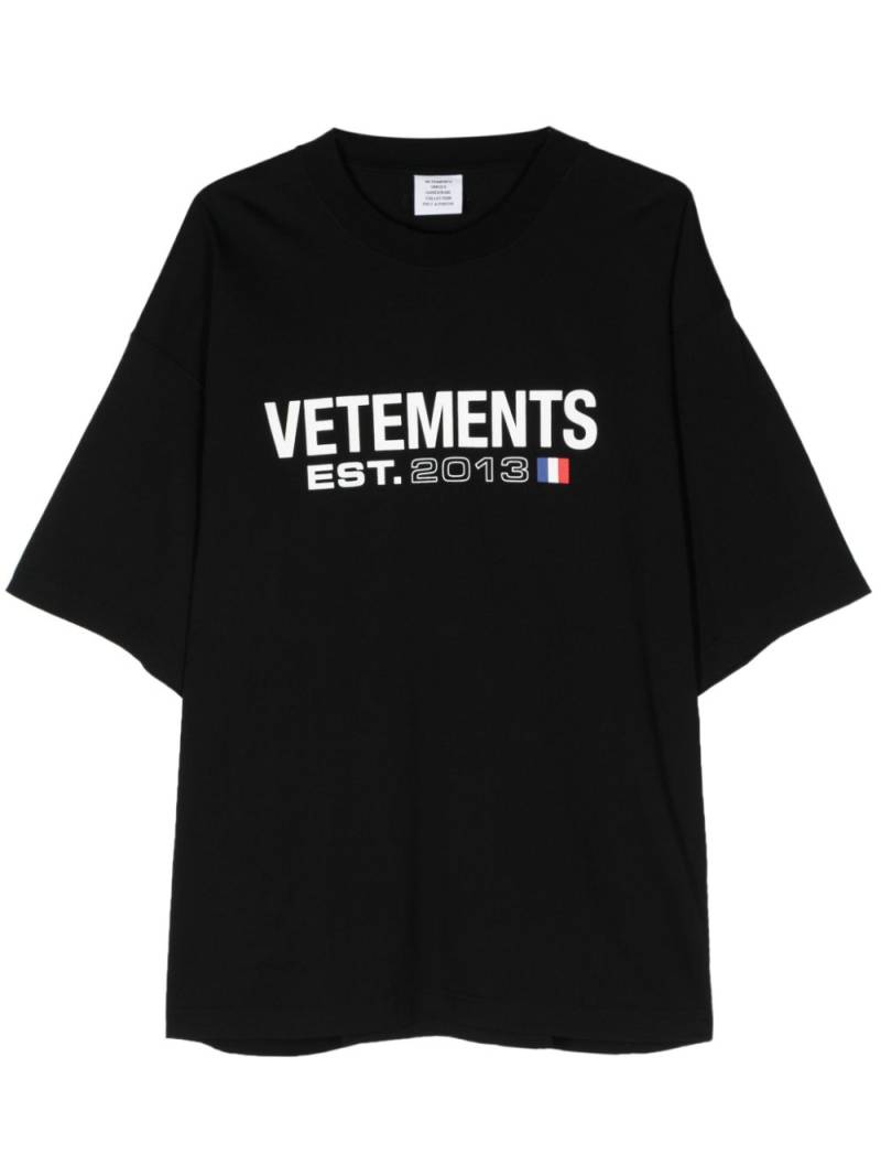 VETEMENTS logo-print cotton T-shirt - Black von VETEMENTS