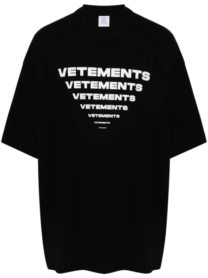 VETEMENTS logo-print cotton T-shirt - Black von VETEMENTS