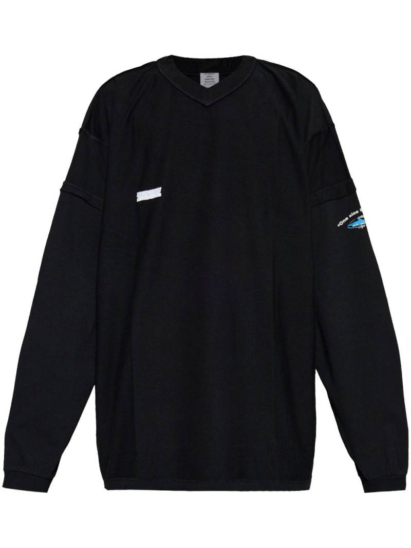 VETEMENTS logo-print cotton sweatshirt - Black von VETEMENTS