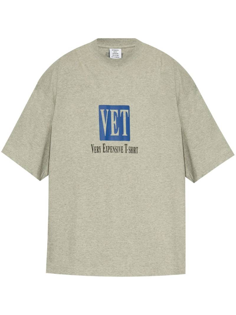 VETEMENTS logo-print cotton t-shirt - Grey von VETEMENTS