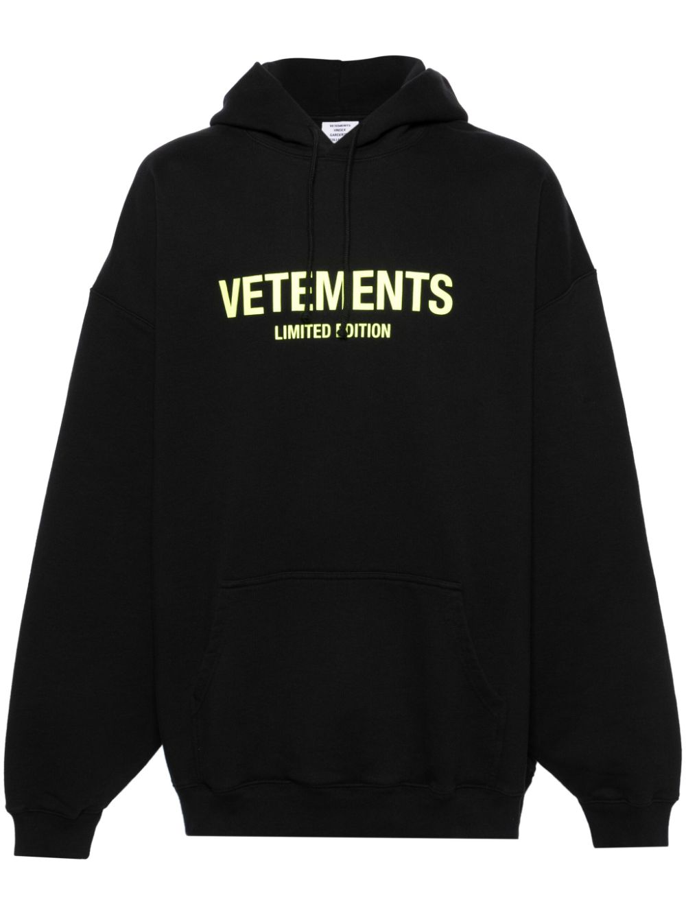 VETEMENTS logo-print jersey hoodie - Black von VETEMENTS