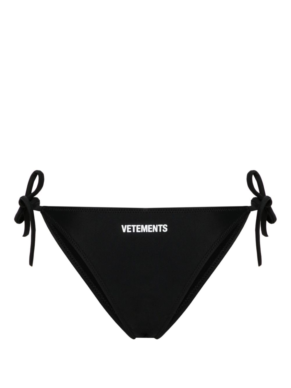 VETEMENTS logo-print tied bikini bottom - Black von VETEMENTS