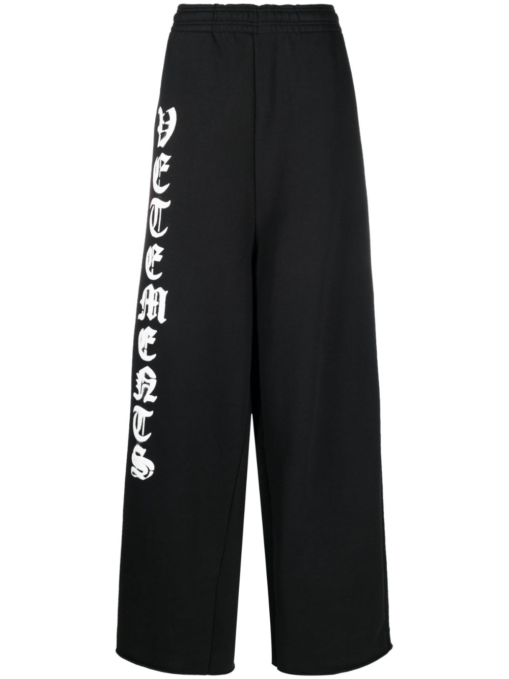 VETEMENTS logo-print wide-leg track pants - Black von VETEMENTS