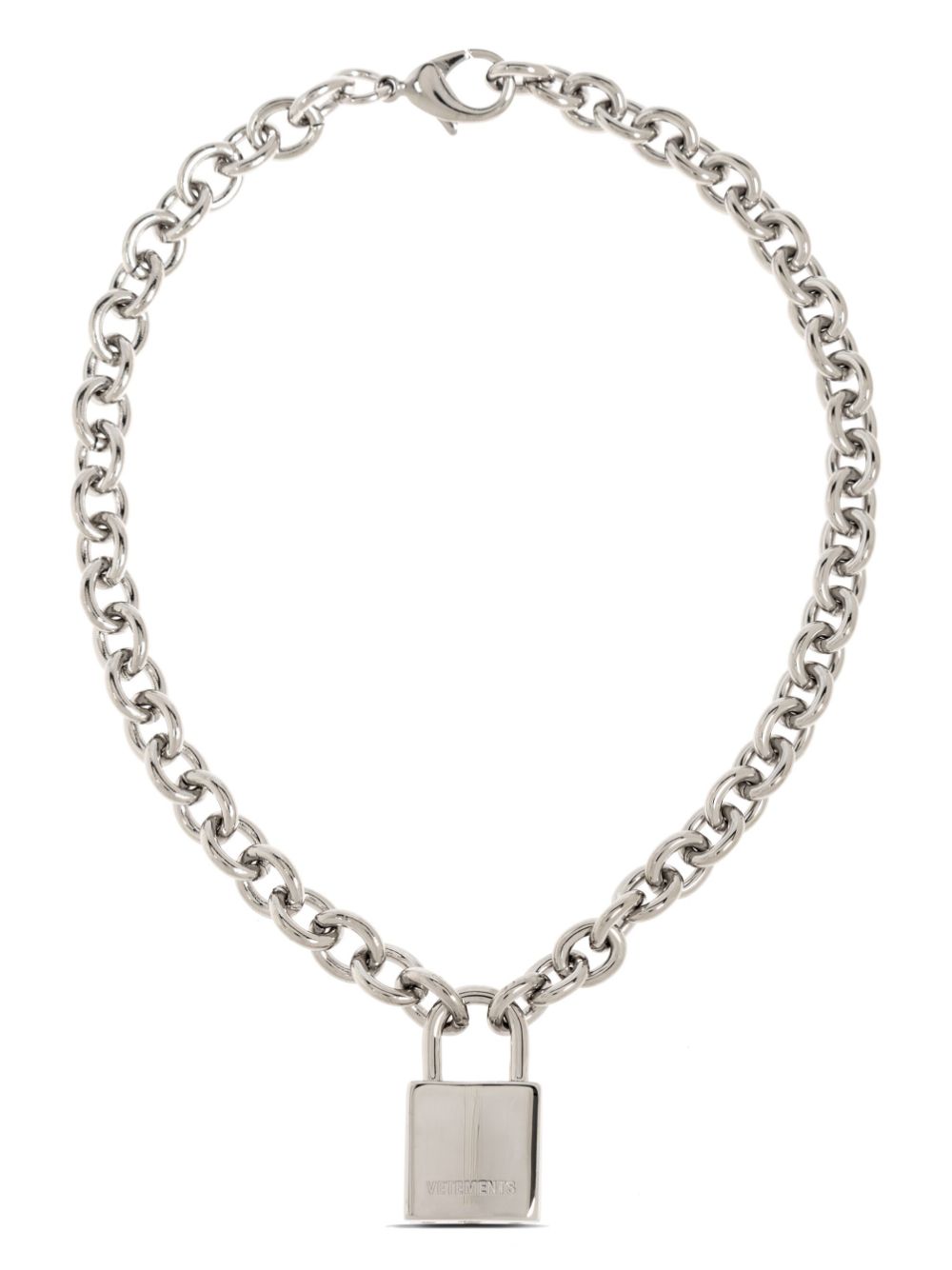 VETEMENTS padlock-detail chain-link necklace - Silver von VETEMENTS