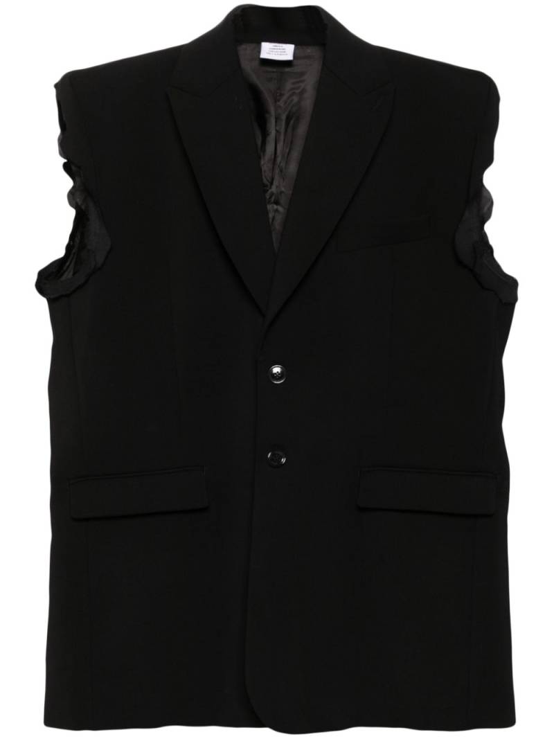 VETEMENTS peaked lapel waistcoat - Black von VETEMENTS