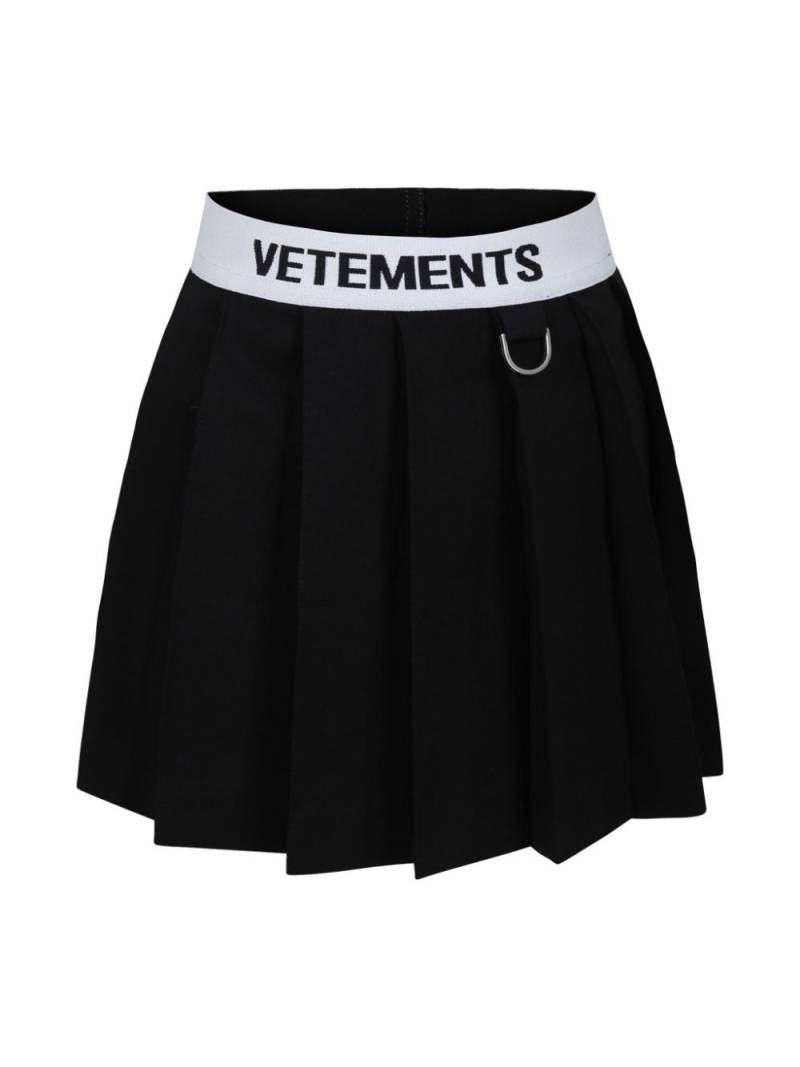 VETEMENTS pleated skirt - Black von VETEMENTS