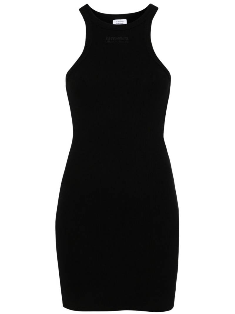 VETEMENTS racerback ribbed-knit minidress - Black von VETEMENTS