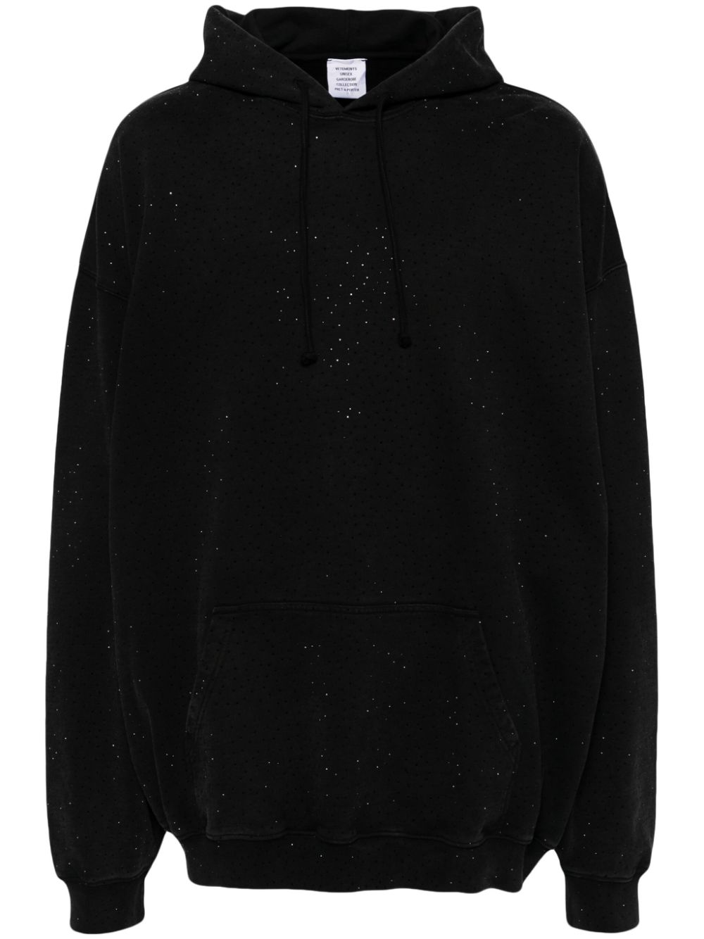 VETEMENTS rhinestone-embellished hoddie - Black von VETEMENTS