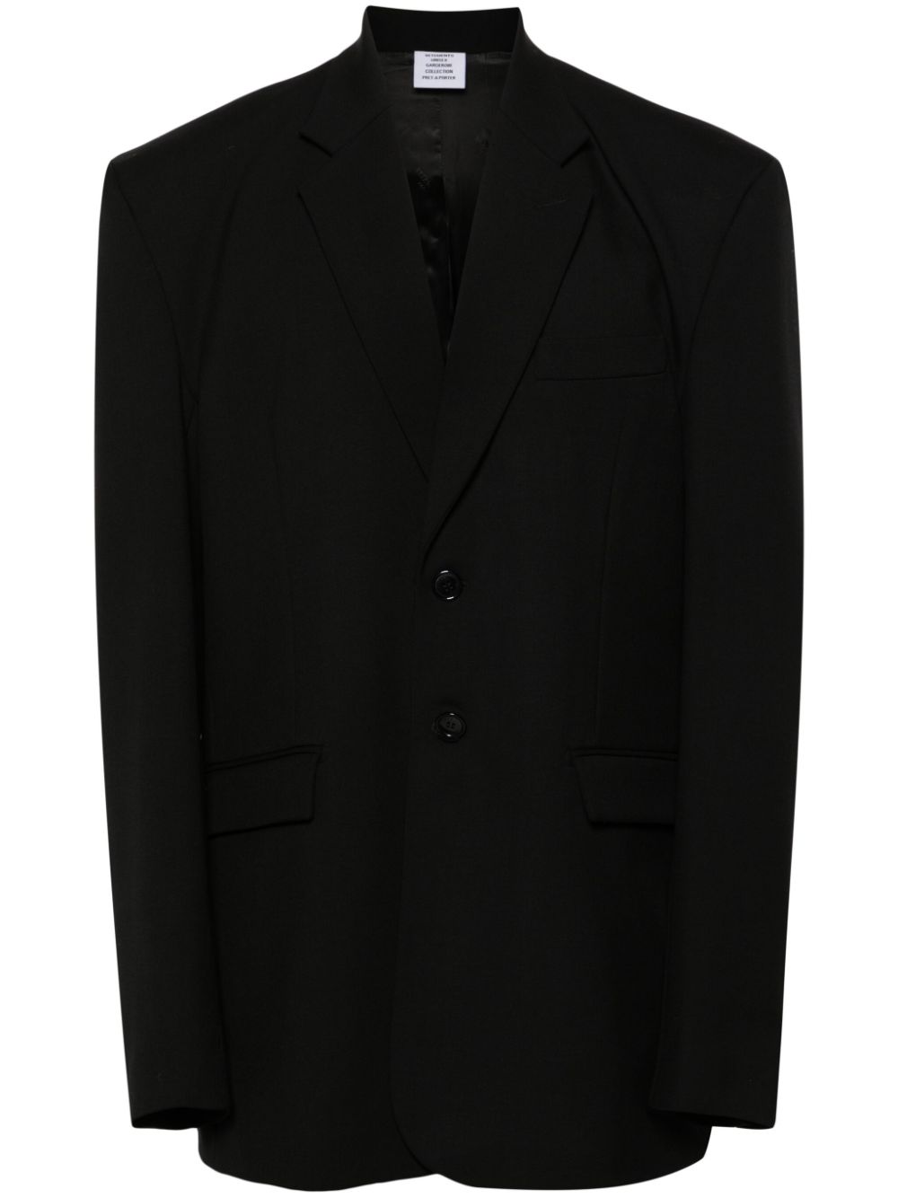 VETEMENTS single-breasted blazer - Black von VETEMENTS