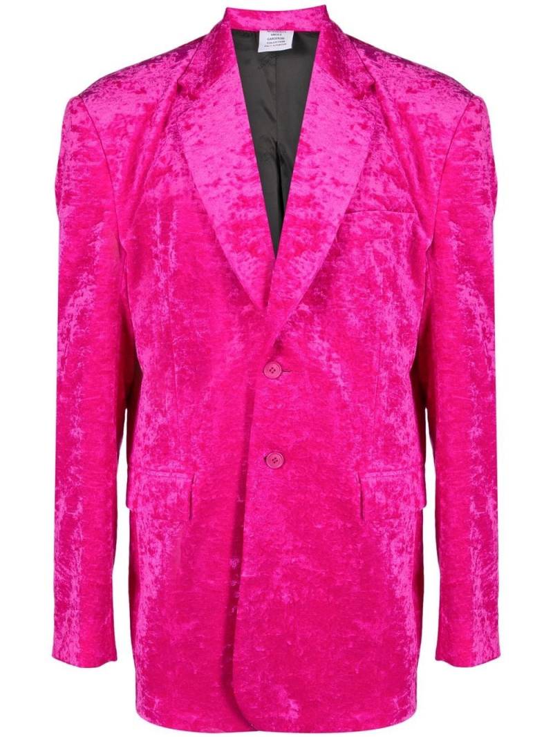 VETEMENTS single-breasted blazer - Pink von VETEMENTS