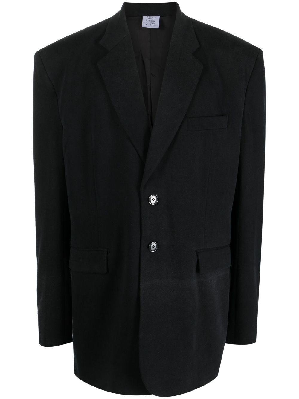 VETEMENTS logo-patch blazer - Black von VETEMENTS