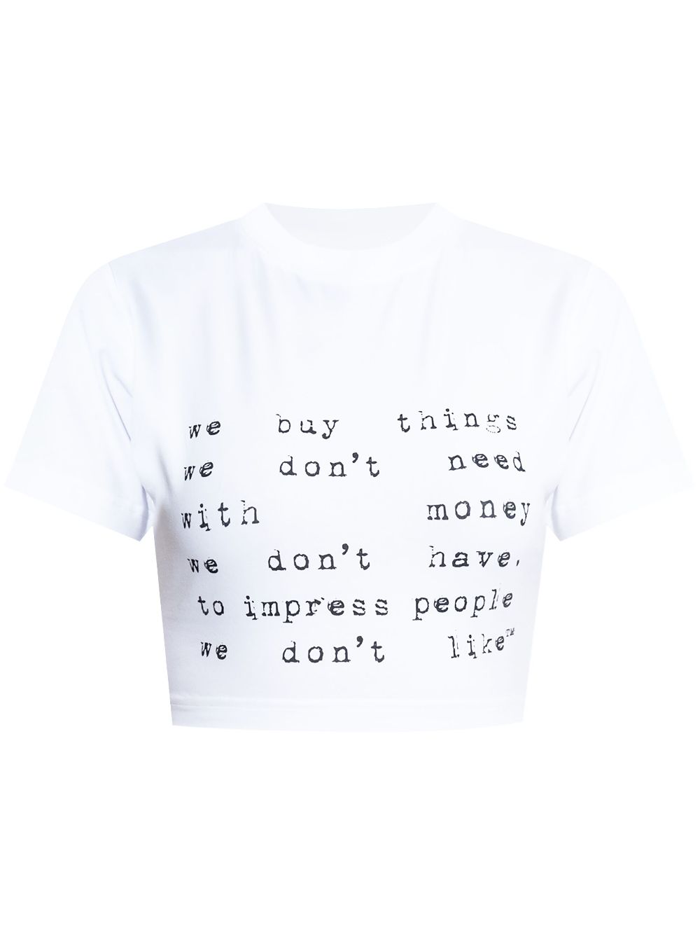 VETEMENTS slogan-print T-shirt - White von VETEMENTS