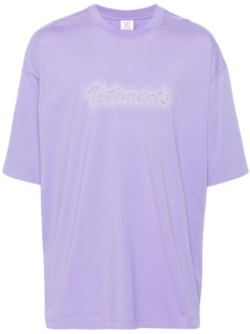 VETEMENTS stud-embellished cotton T-shirt - Purple von VETEMENTS