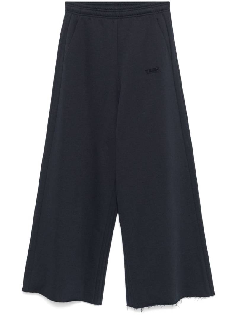 VETEMENTS wide-leg track pants - Blue von VETEMENTS