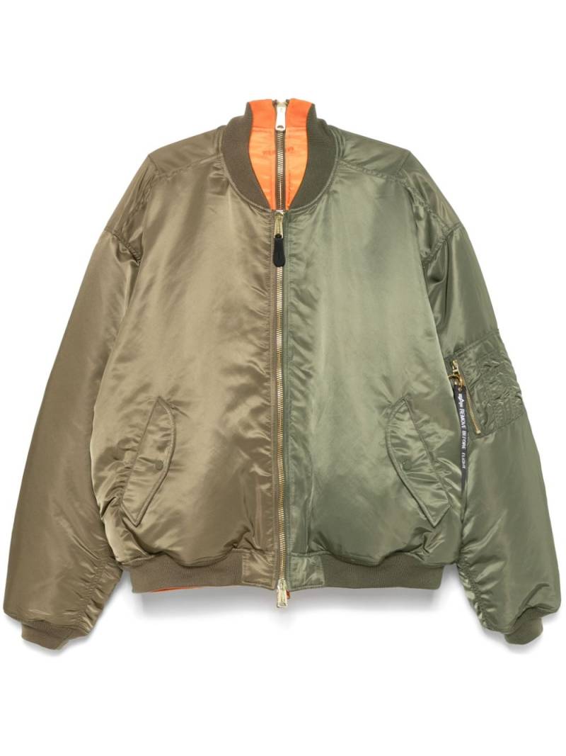 VETEMENTS x Alpha Industries Double Zip bomber jacket - Green von VETEMENTS