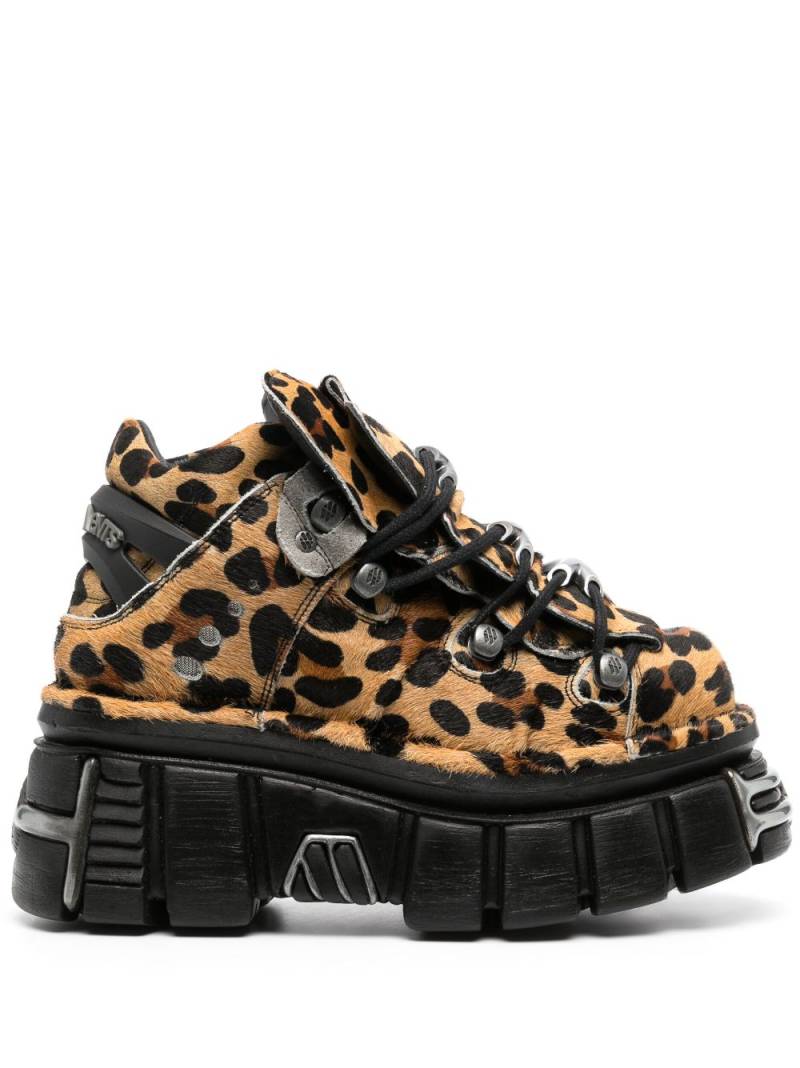 VETEMENTS x New Rock leopard-print sneakers - Brown von VETEMENTS