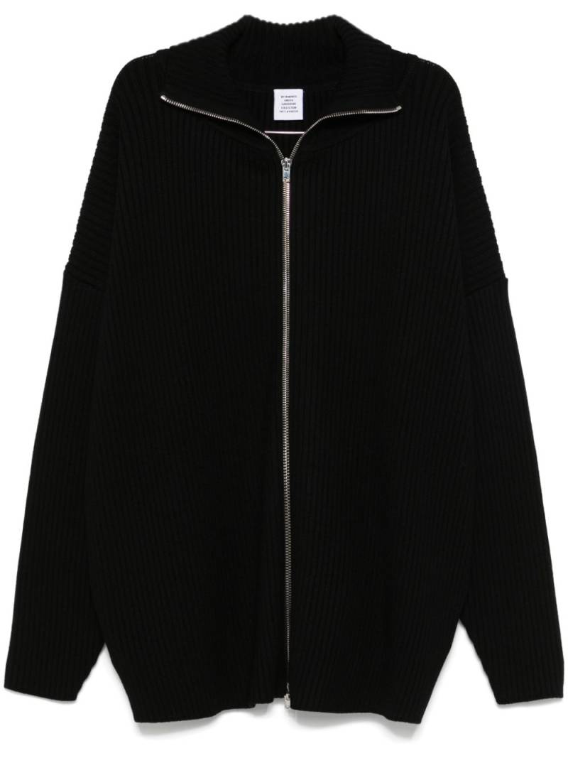 VETEMENTS zip-up cardigan - Black von VETEMENTS