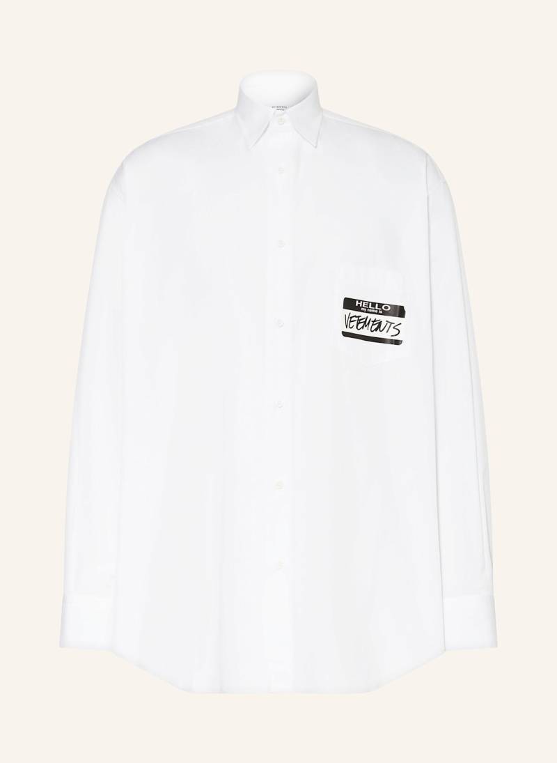 Vetements Oversized-Hemd Comfort Fit weiss von VETEMENTS