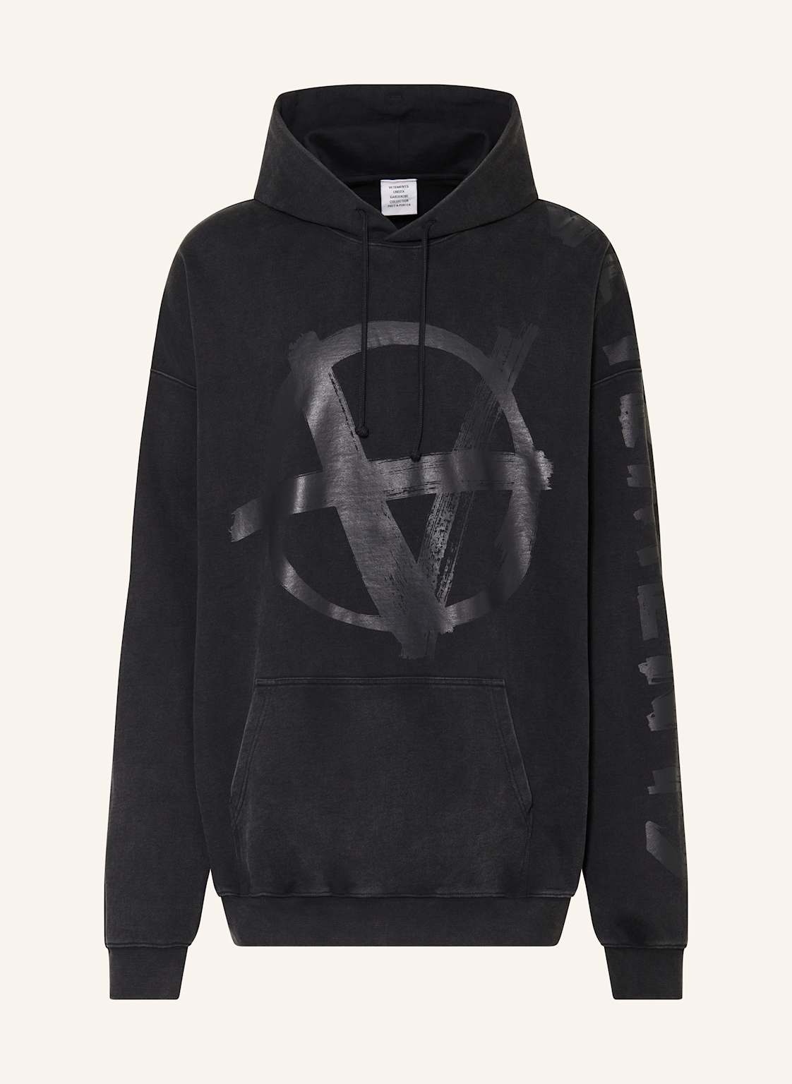 Vetements Oversized-Hoodie schwarz von VETEMENTS