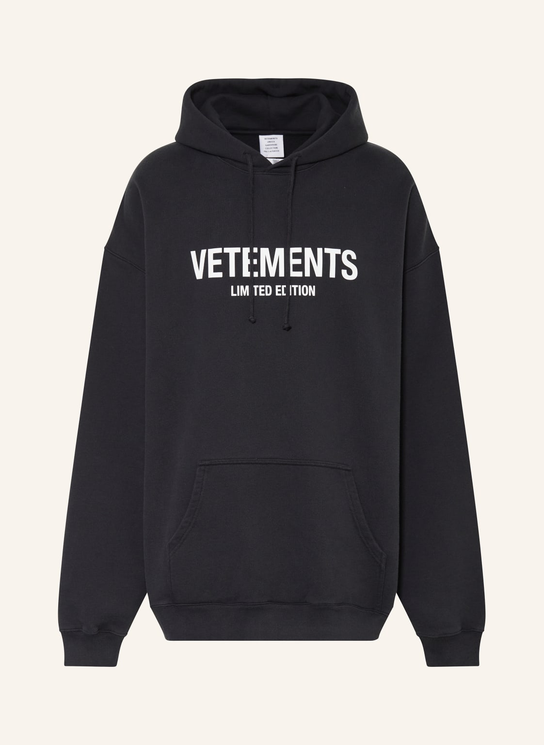 Vetements Oversized-Hoodie schwarz von VETEMENTS