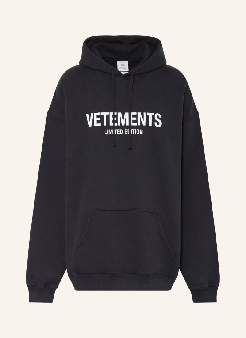 Vetements Oversized-Hoodie schwarz von VETEMENTS