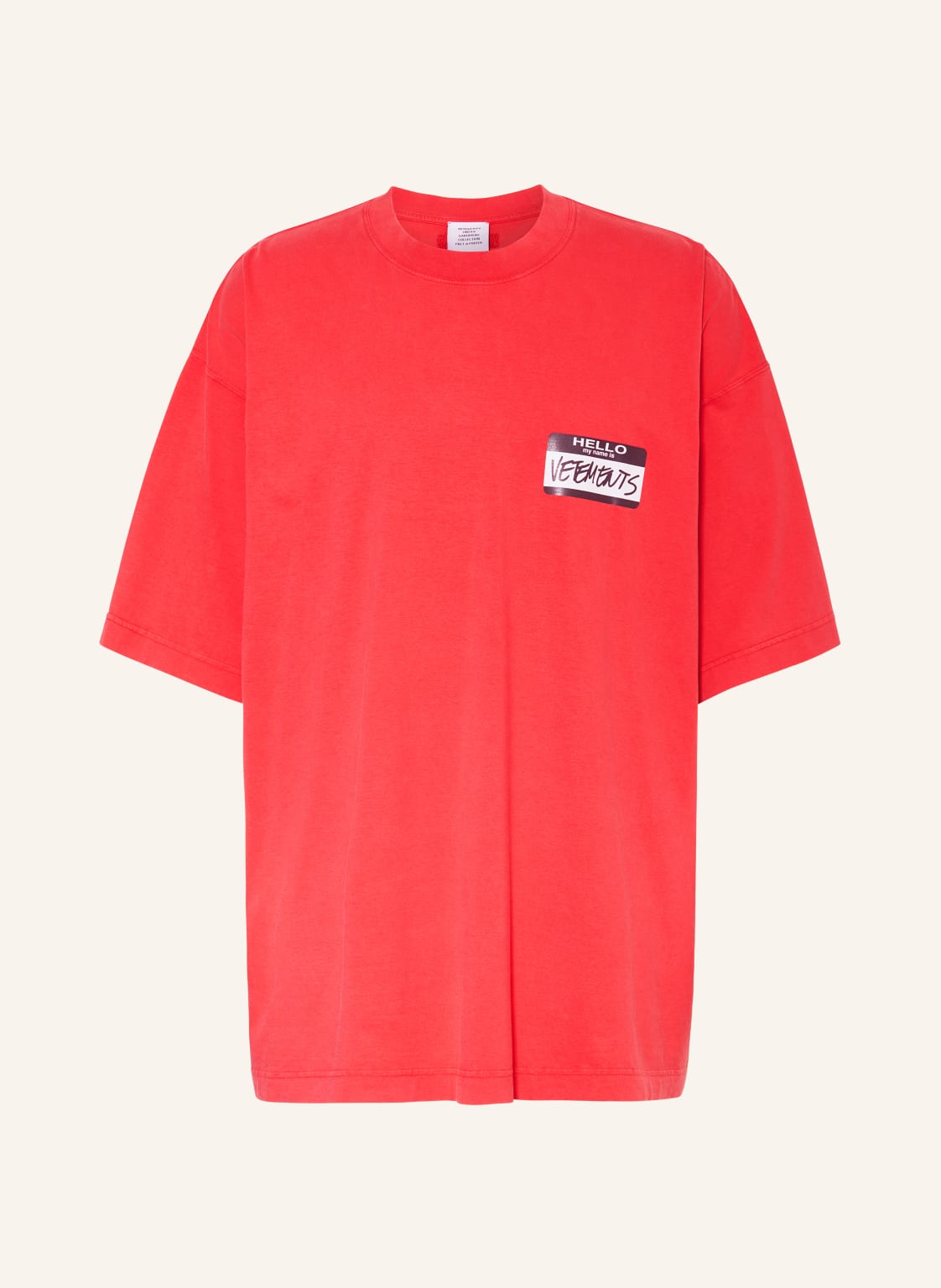 Vetements Oversized-Shirt rot von VETEMENTS