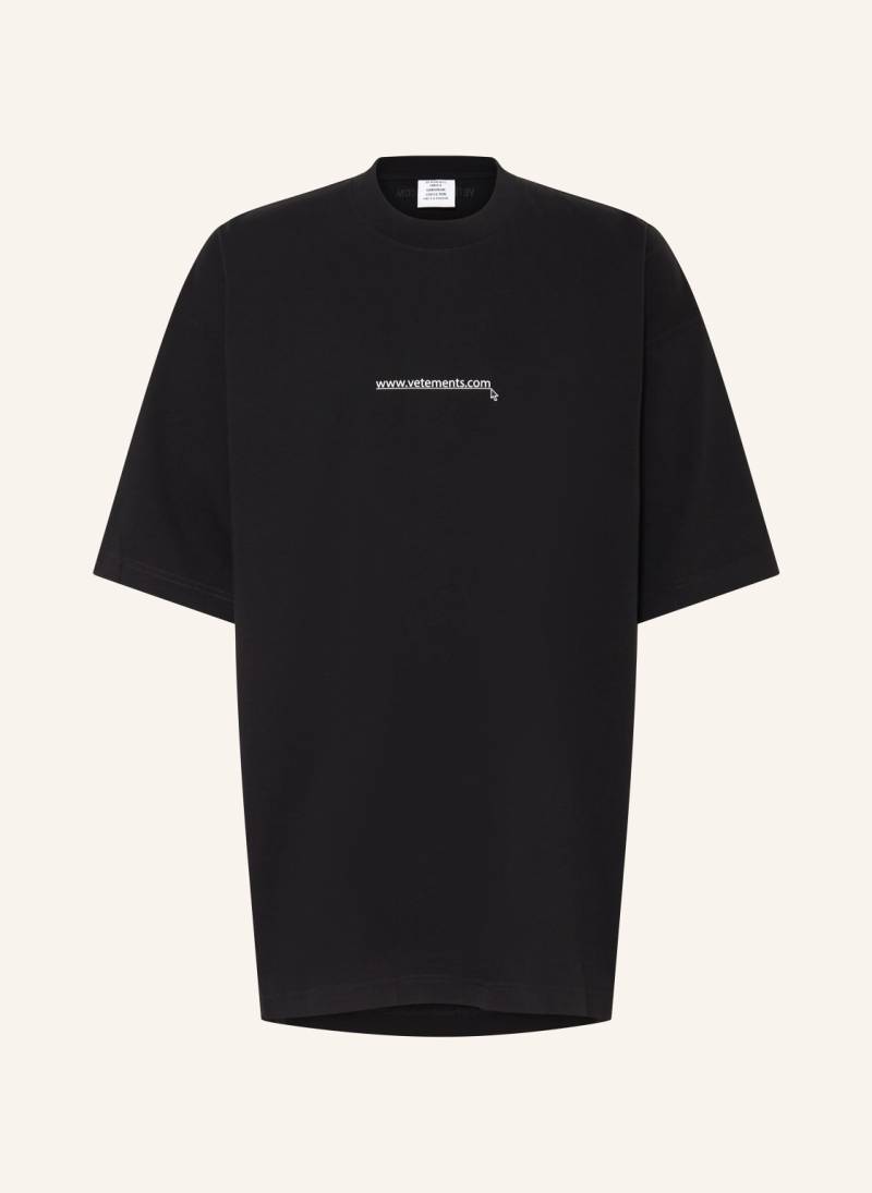 Vetements Oversized-Shirt schwarz von VETEMENTS