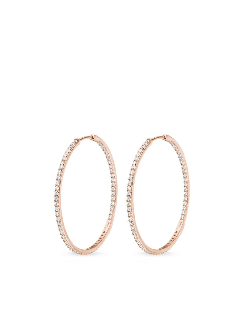 VEYNOU 14kt recycled rose gold Cleo diamond hoop earrings - Pink von VEYNOU