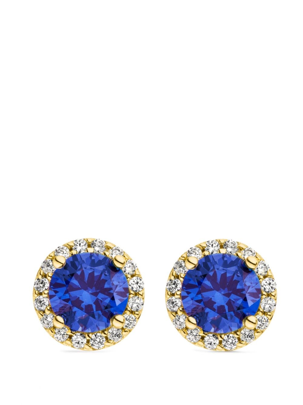 VEYNOU 14kt recycled yellow gold Ava sapphire and diamond stud earrings von VEYNOU