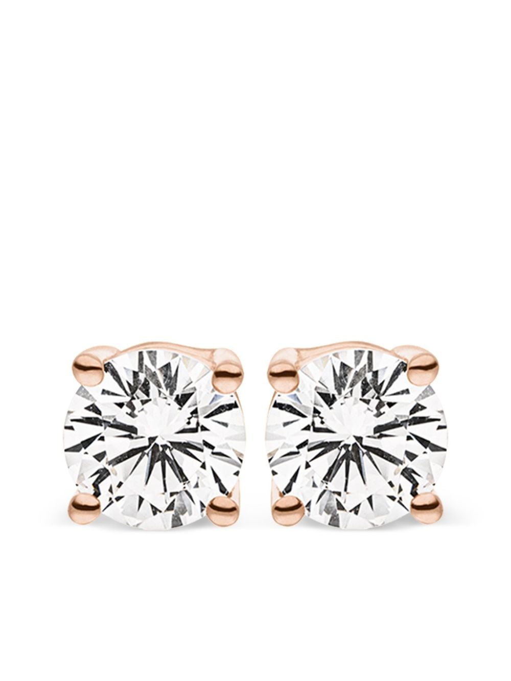 VEYNOU 14kt recycled rose gold Ella diamond stud earrings - Pink von VEYNOU