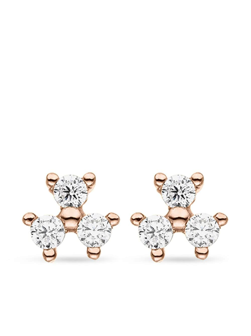 VEYNOU 14kt rose gold Fleur diamond stud earrings - Pink von VEYNOU