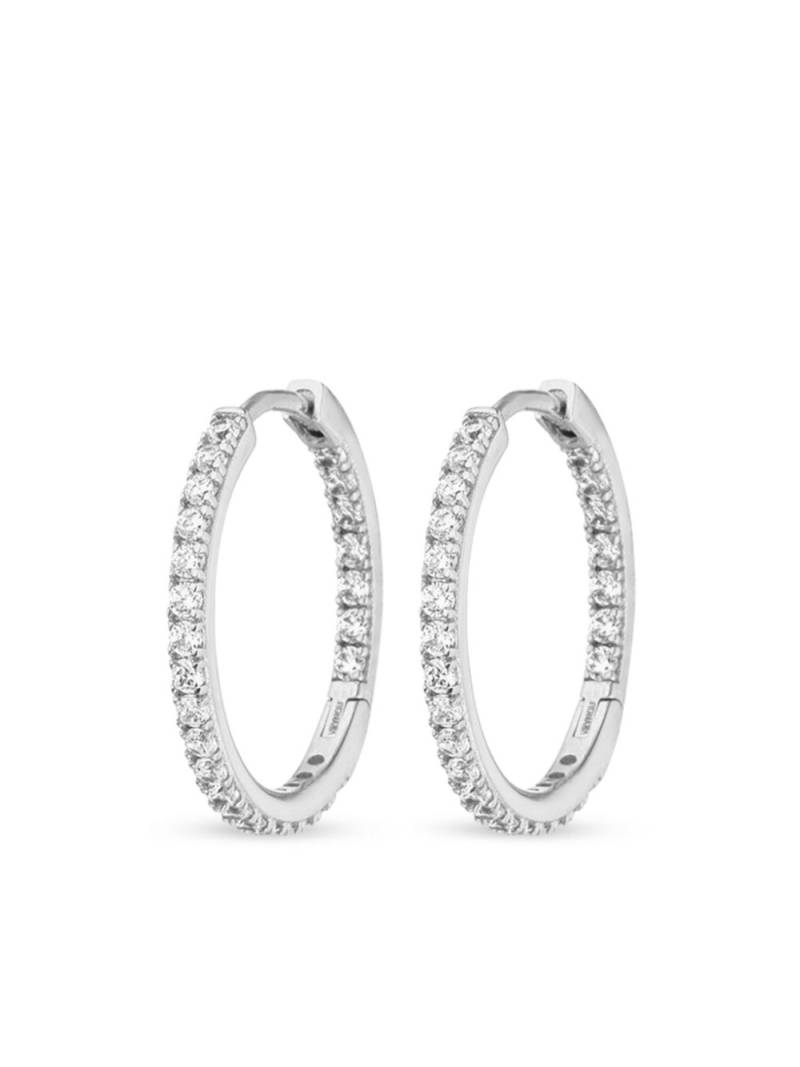 VEYNOU 14kt white gold Cleo diamond small hoops - Silver von VEYNOU