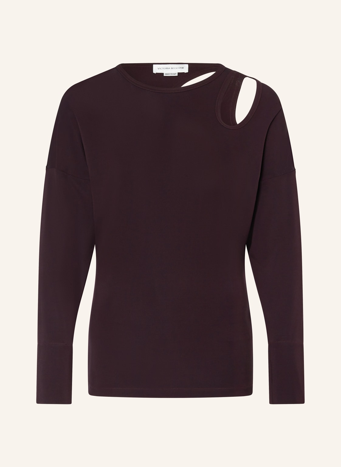 Victoria Beckham Longsleeve Mit Cut-Outs braun Victoria Beckham Longsleeve Mit Cut-Outs braun von Victoria Beckham
